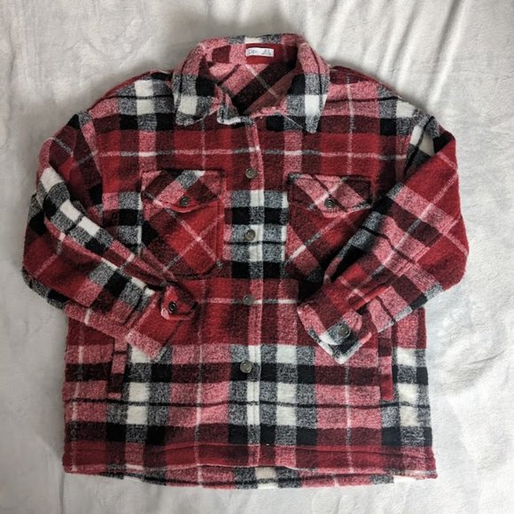 Dex Red Plaid Shacket - Picture 3 of 11